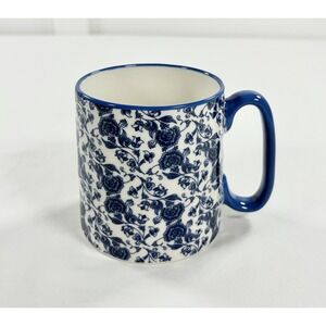 Ten Strawberry Street Bella Blue Floral Coffee Mug 16oz Blue Handle Toile Chintz